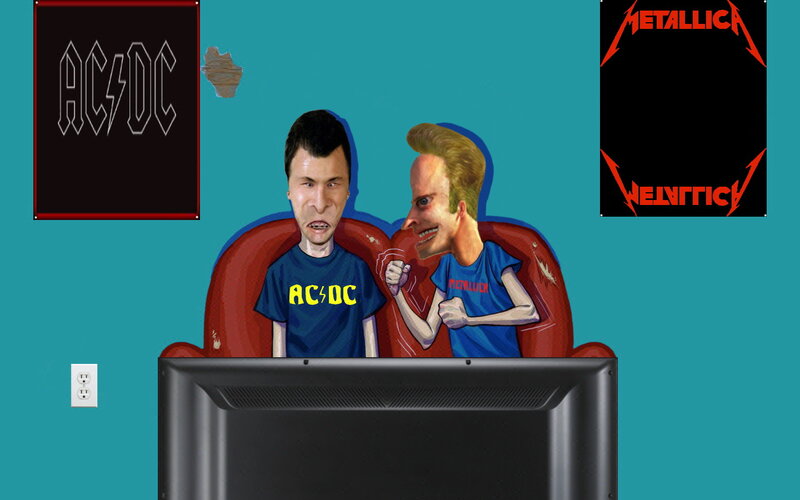 Two Men on a Couch — Blue