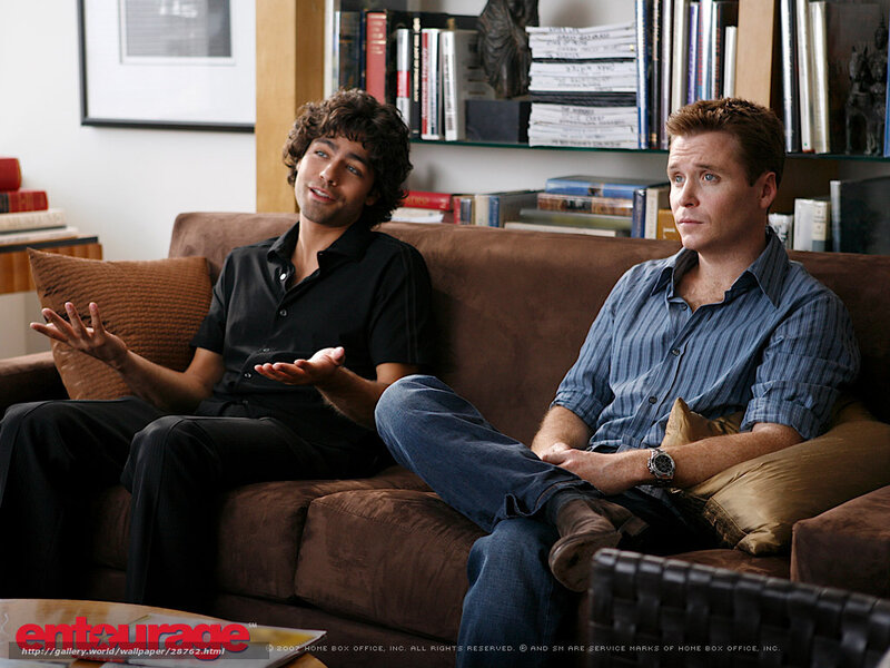Two men on a couch