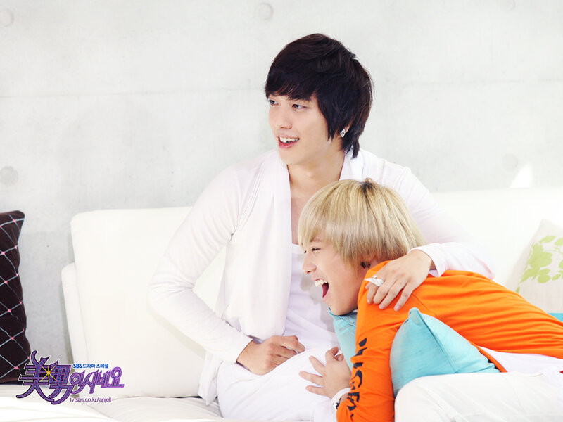 Two Men on a Couch — White