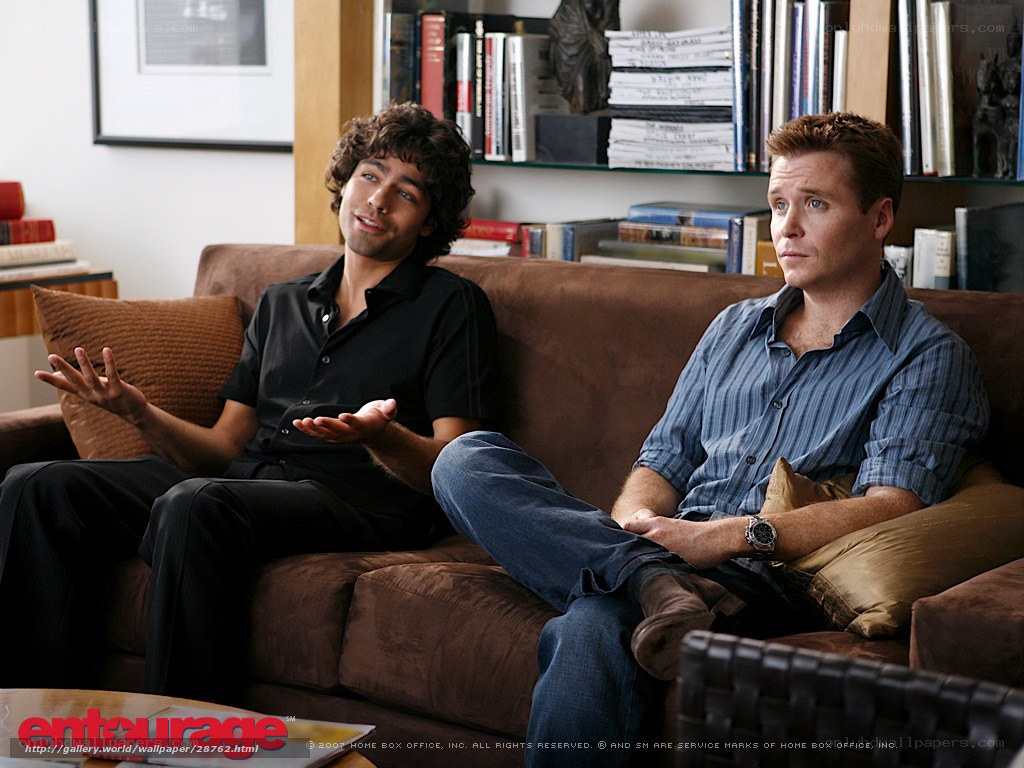 Two men on a couch