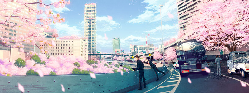 Two Men on a Highway