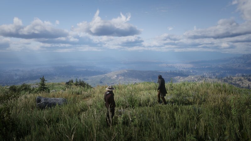 Two Men on a Hill — Green