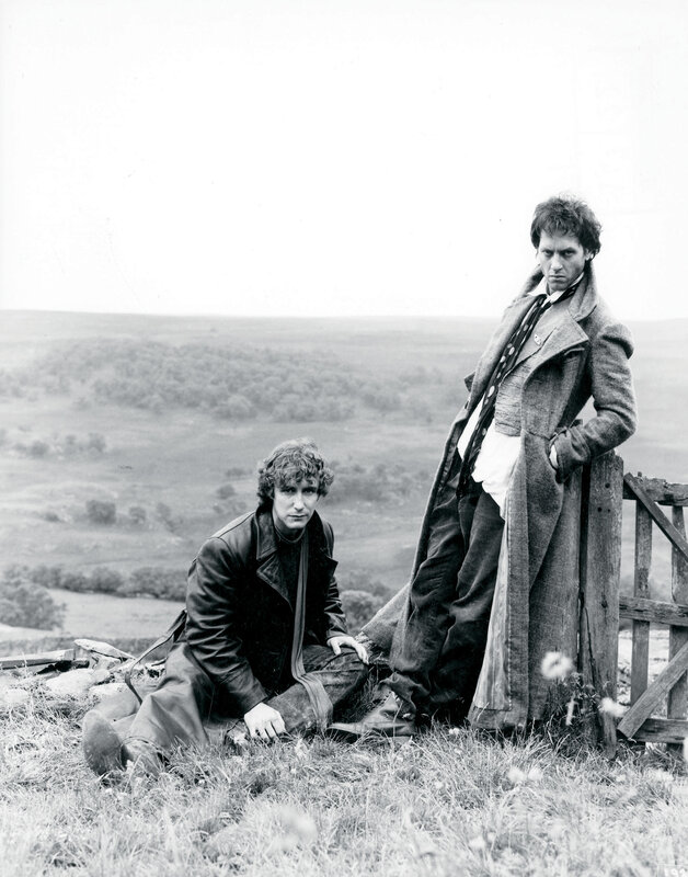 Two men on a hillside
