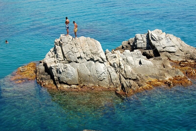 Two Men on a Rock
