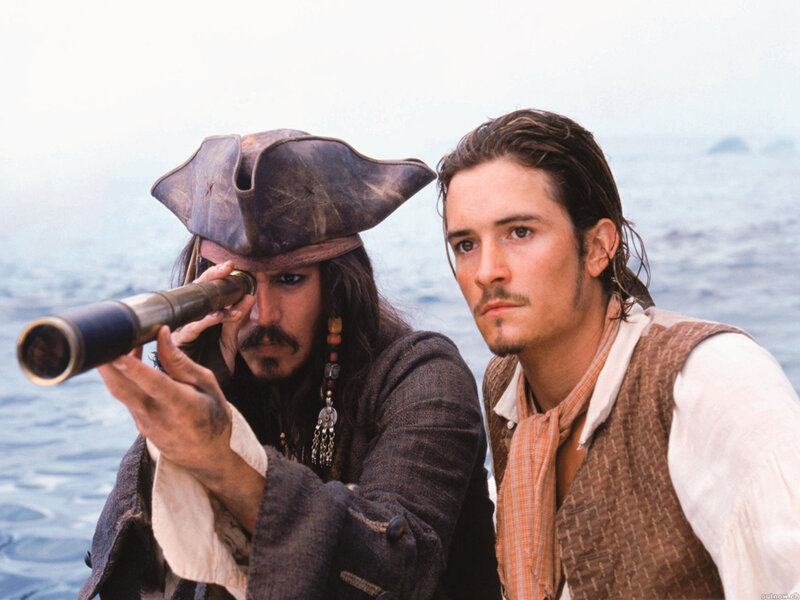 Two Men on a Ship — Blue, Adventurous
