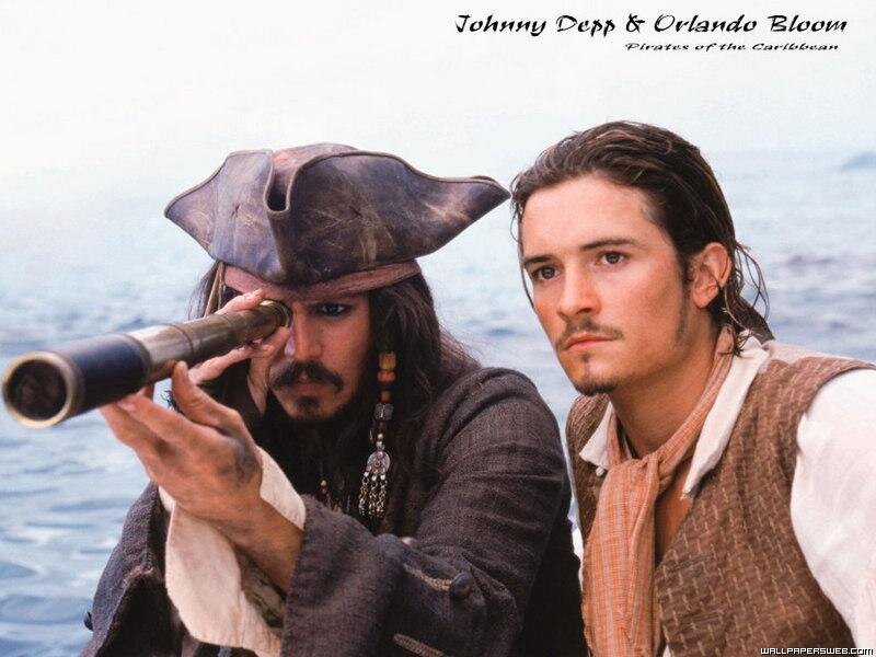 Two Men on a Ship — Blue