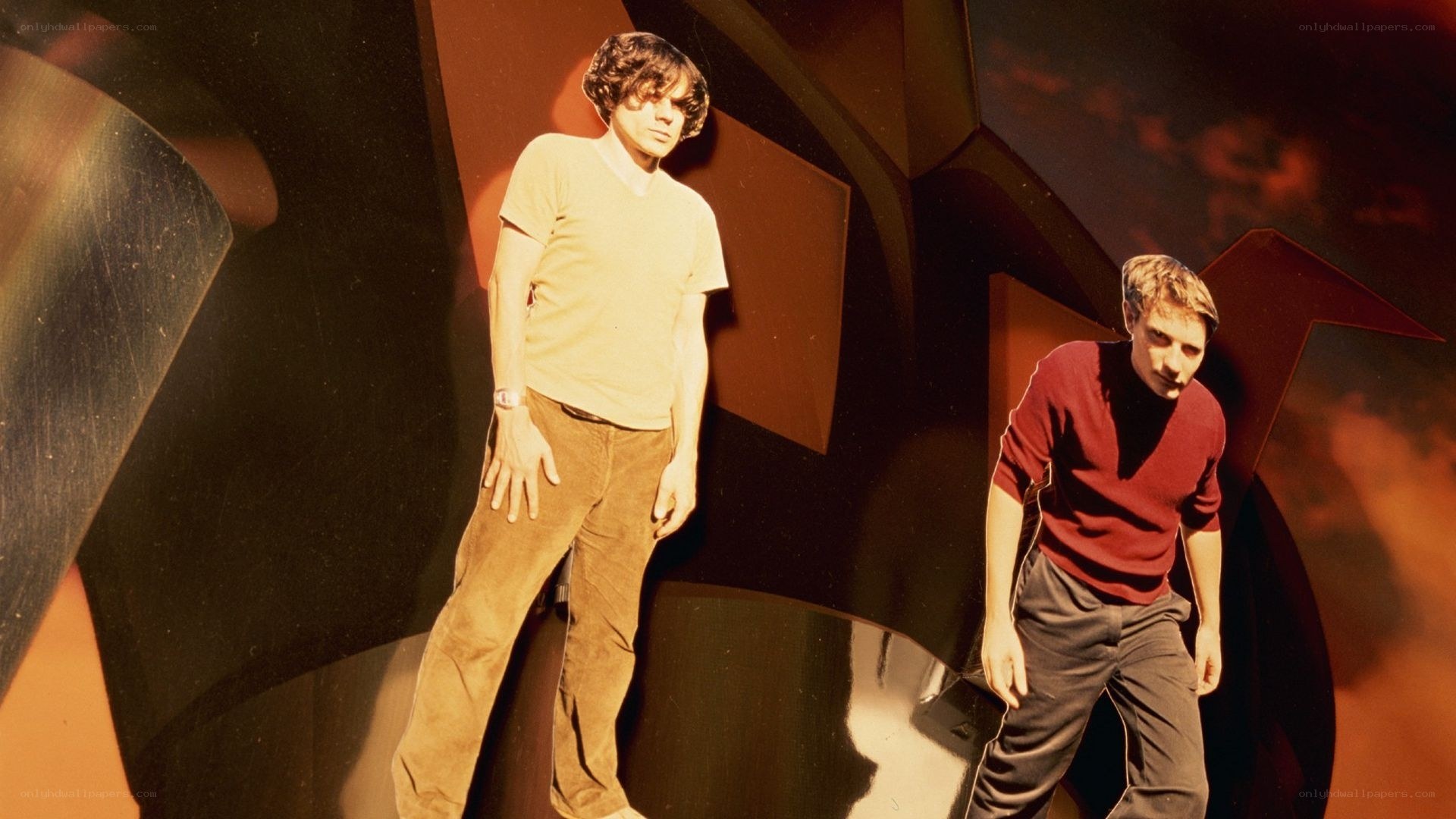 two men on a stage