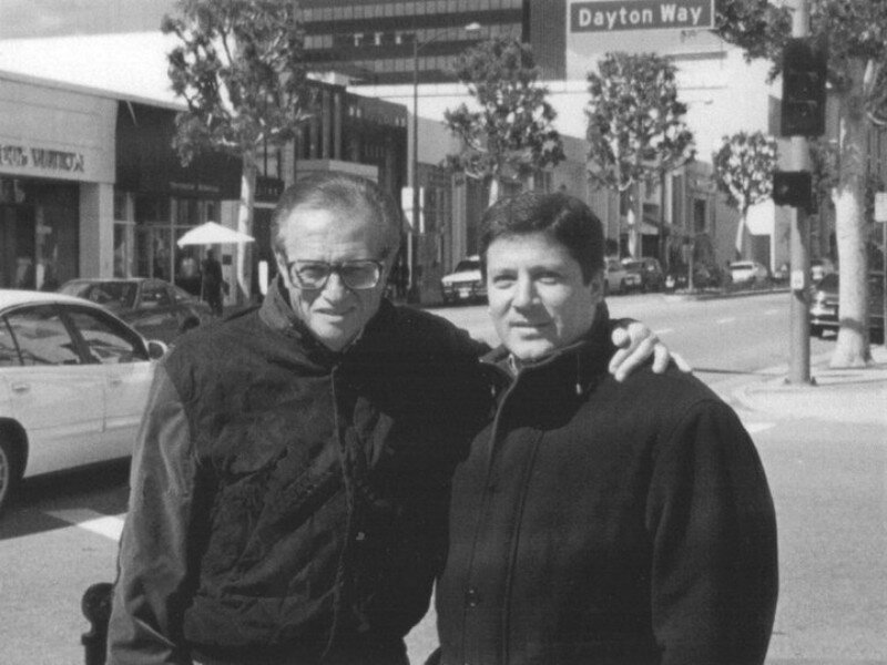 Two Men on a Street — Black