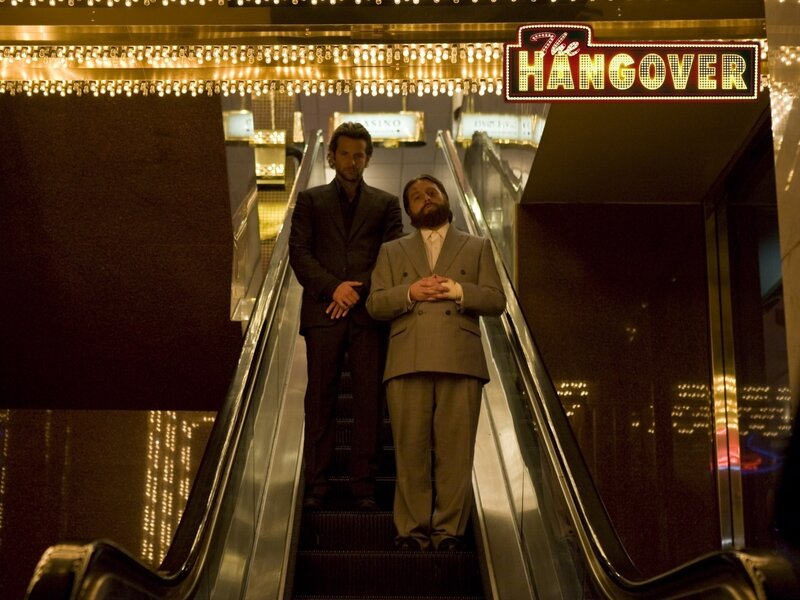 Two Men on Escalator