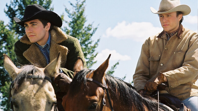 Two Men on Horses — Brown, Serene