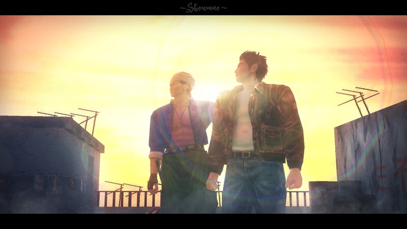 Two Men on Rooftop — Yellow