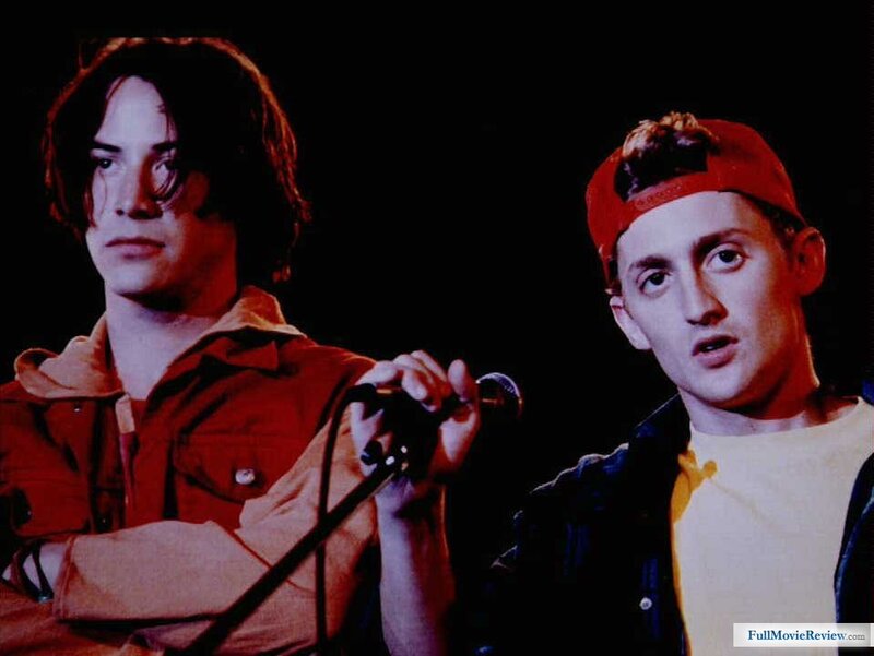 Two Men on Stage — Black, Dramatic