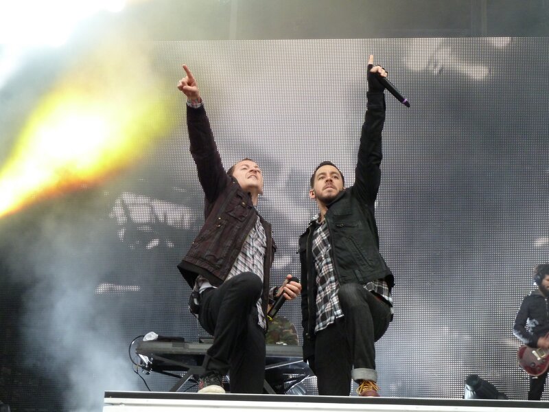 Two Men on Stage — Black, Energetic, Photograph