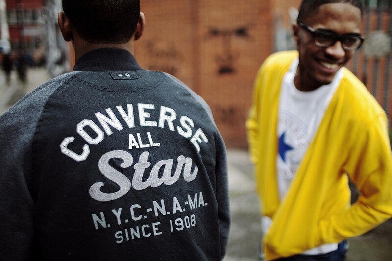 Two Men on Street — Black, Casual