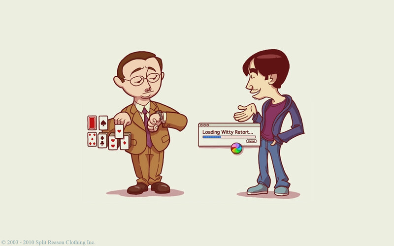 Two Men Playing Cards — Brown