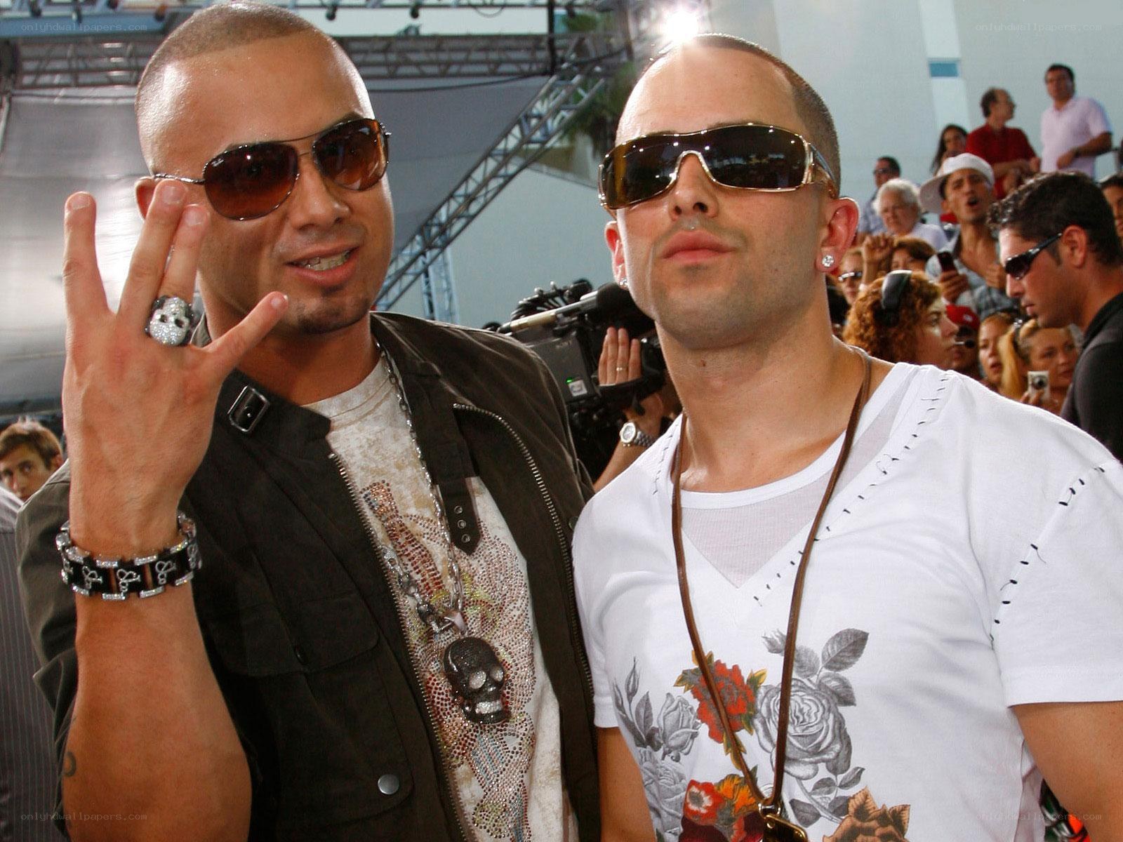 Two men posing at event