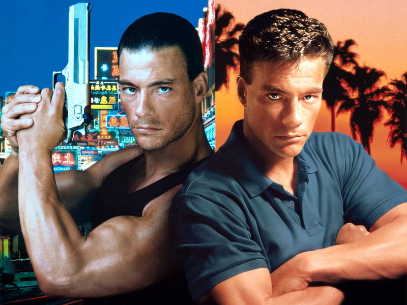 Two Men Posing — Blue, Dramatic