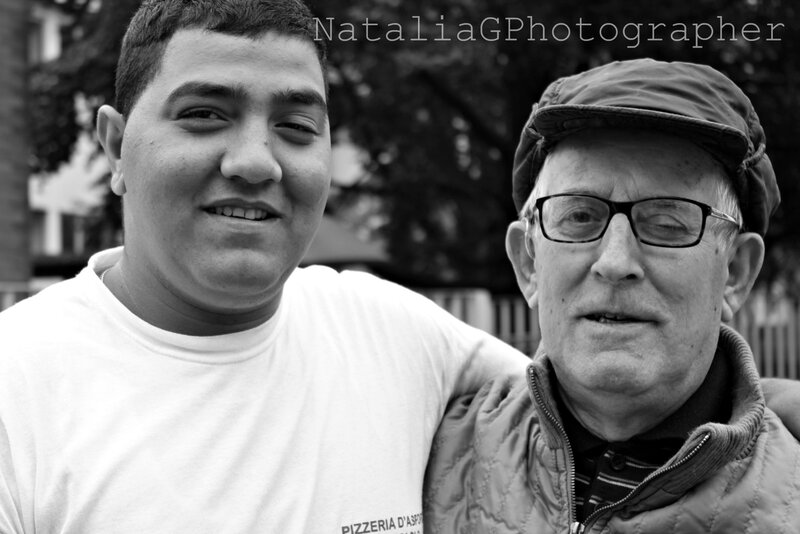Two Men Posing Together — Black