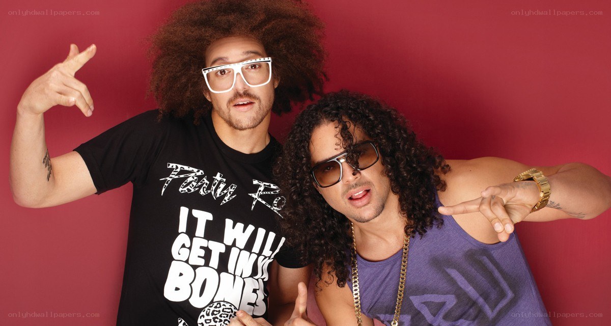 two men posing with afros