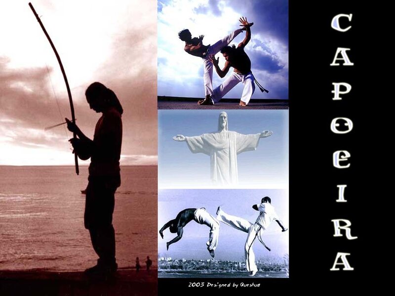 Two Men Practicing Capoeira