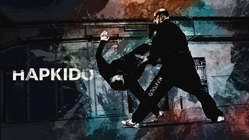 Two Men Practicing Hapkido — Black