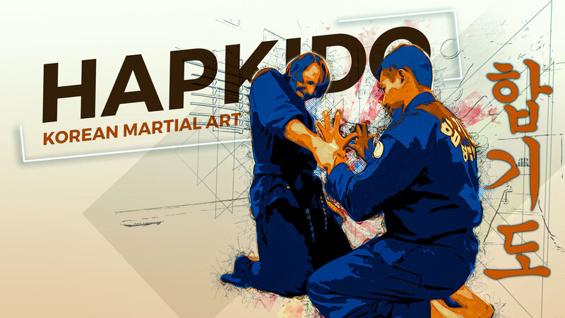 Two Men Practicing Hapkido — Blue