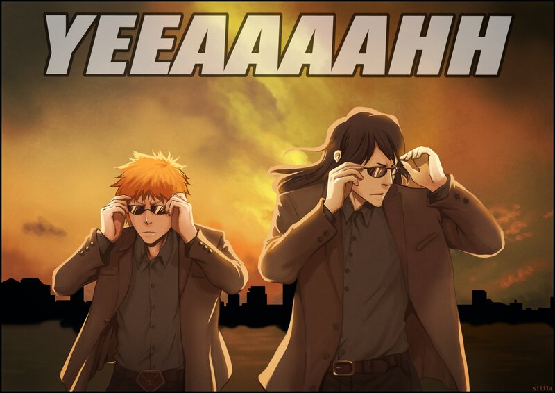 Two Men Putting on Sunglasses