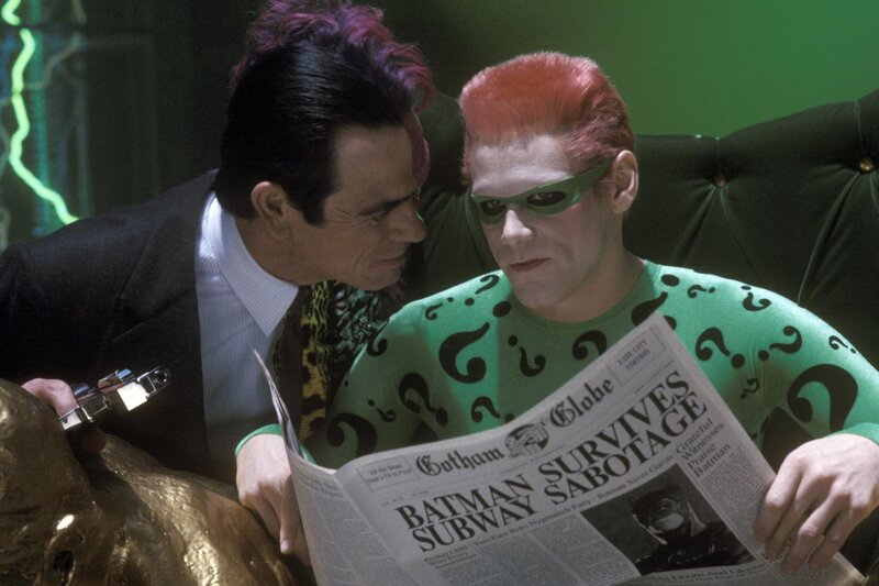 Two Men Reading Newspaper — Green
