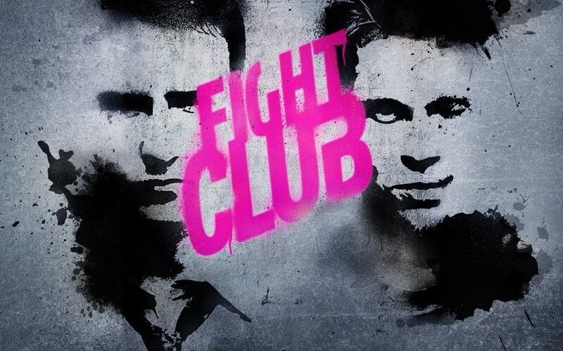 Two Men's Faces — Pink