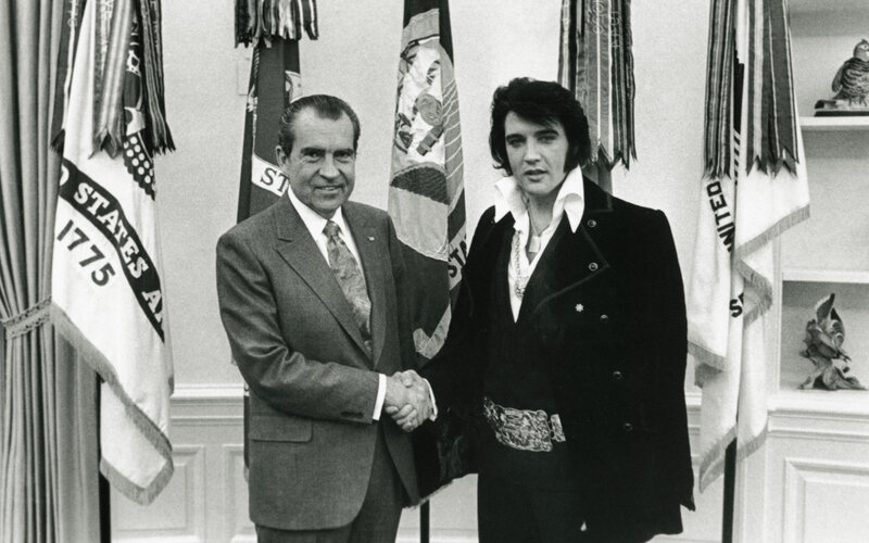 Two Men Shaking Hands — Black, Formal, Photograph