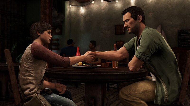 Two Men Shaking Hands — Brown