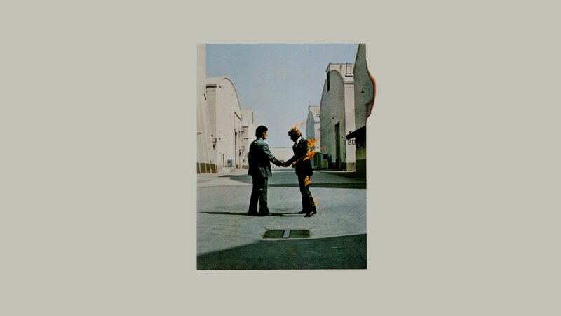 Two Men Shaking Hands — Gray, Dramatic