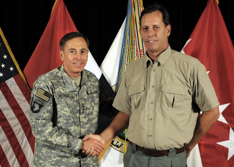 Two Men Shaking Hands — Gray