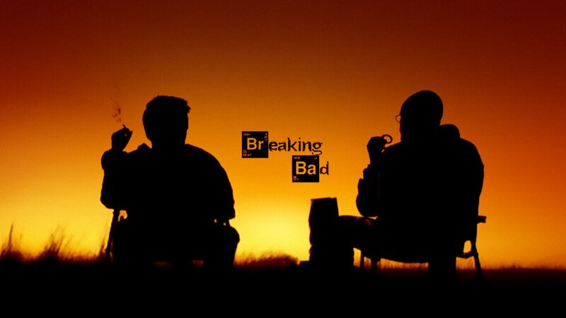 Two Men Silhouetted
