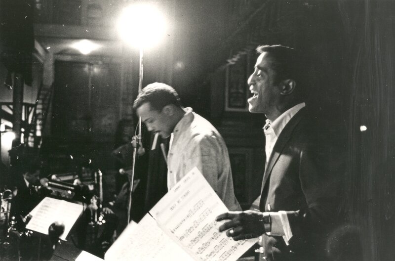 Two Men Singing on Stage — Black, Dramatic