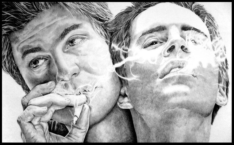 Two Men Smoking