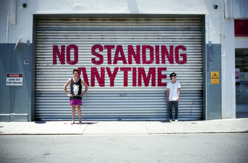 Two Men Standing — Gray, Neutral