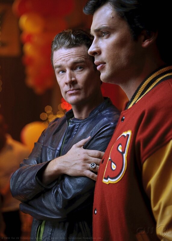 Two Men Standing Together — Red, Dramatic, Photograph