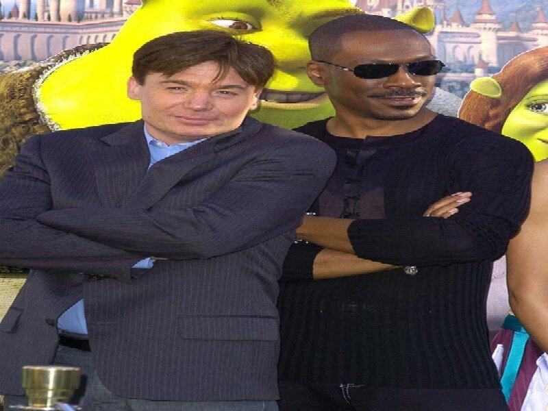 Two Men Standing Together — Yellow
