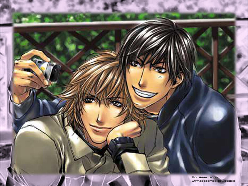 Two men taking a selfie
