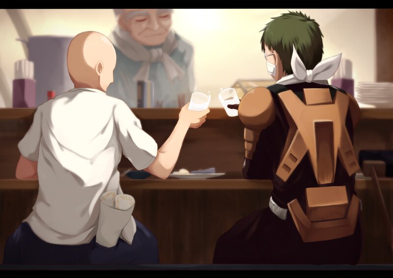 Two Men Toasting