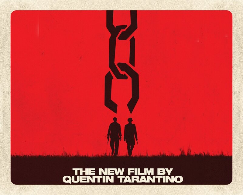 Two Men Walking — Red, Dramatic