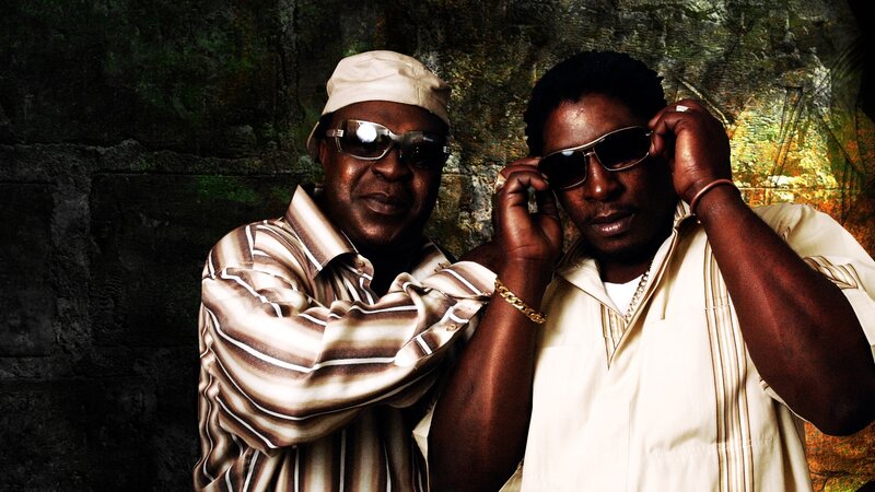 Two Men Wearing Sunglasses — Brown