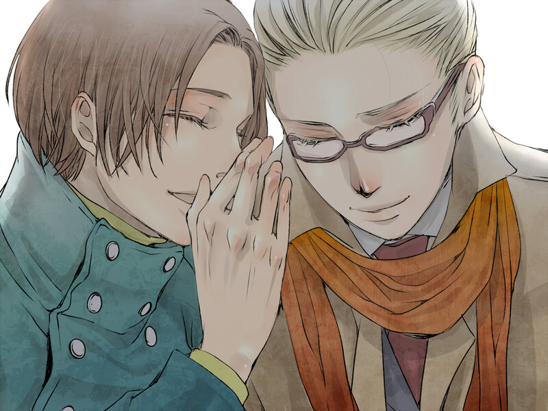 Two Men Whispering