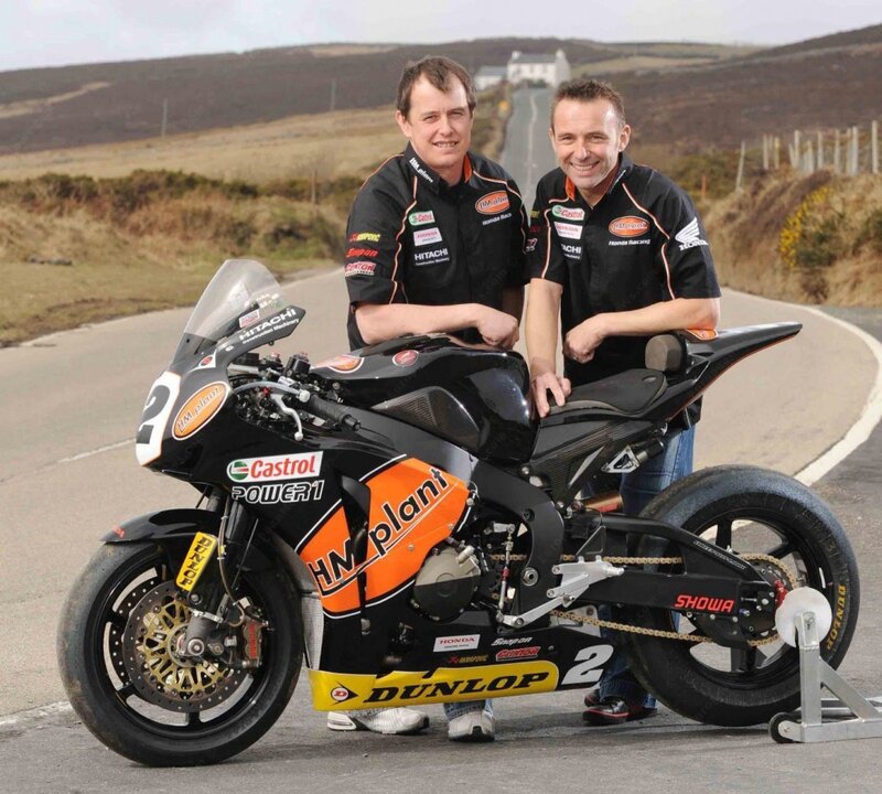 Two Men with a Motorcycle