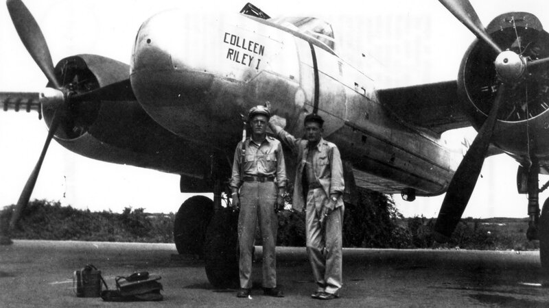 Two Men with Airplane — Black, Neutral