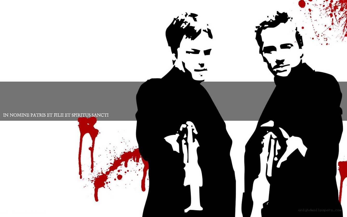two men with blood splatters