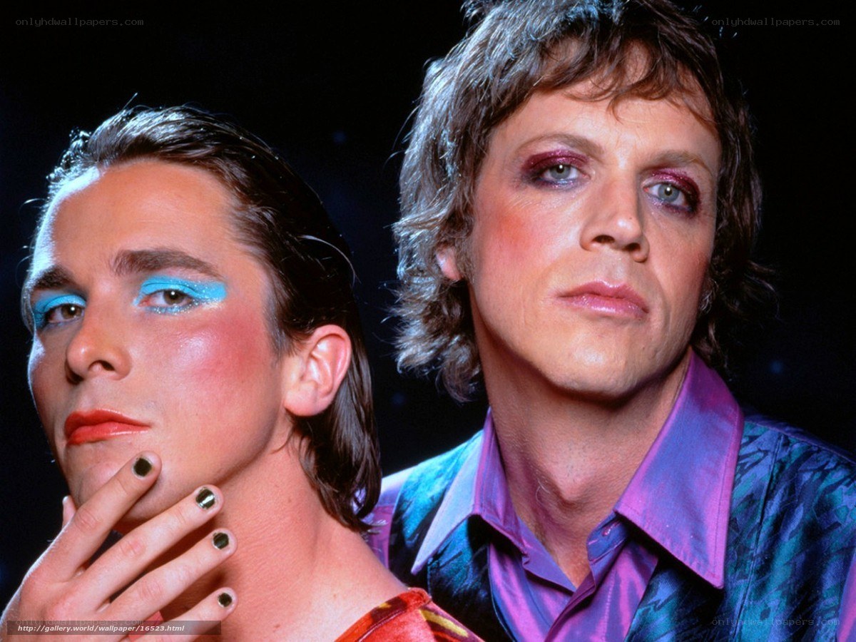 Two men with colorful makeup