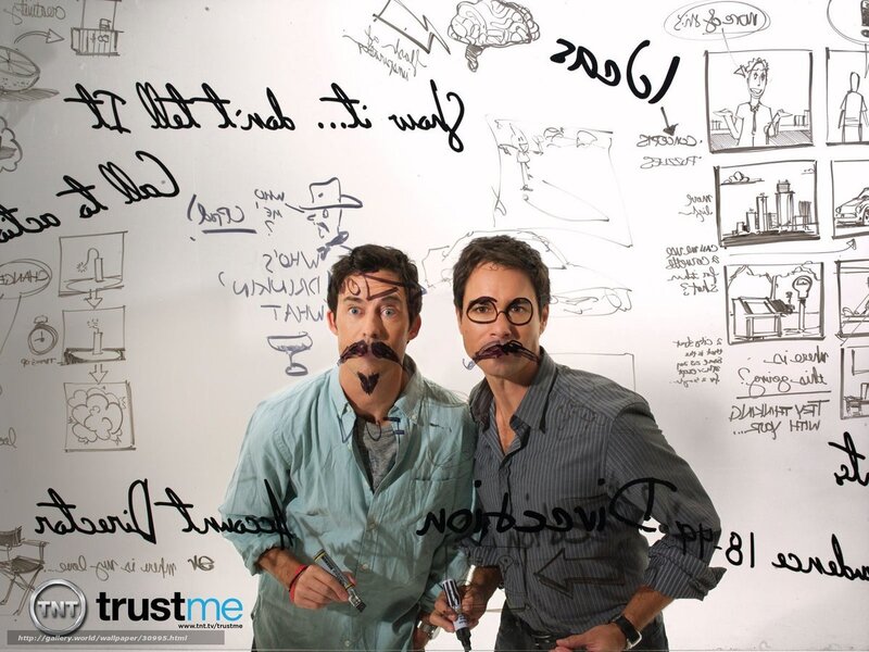 two men with drawn mustaches