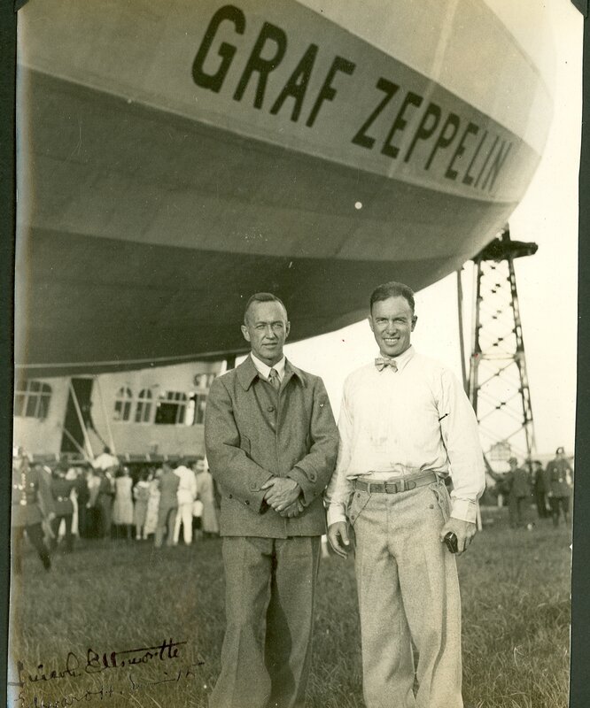 Two men with Graf Zeppelin